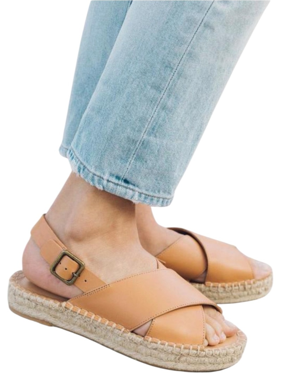 Soludos Eloise Leather Espadrille Platform Sandals